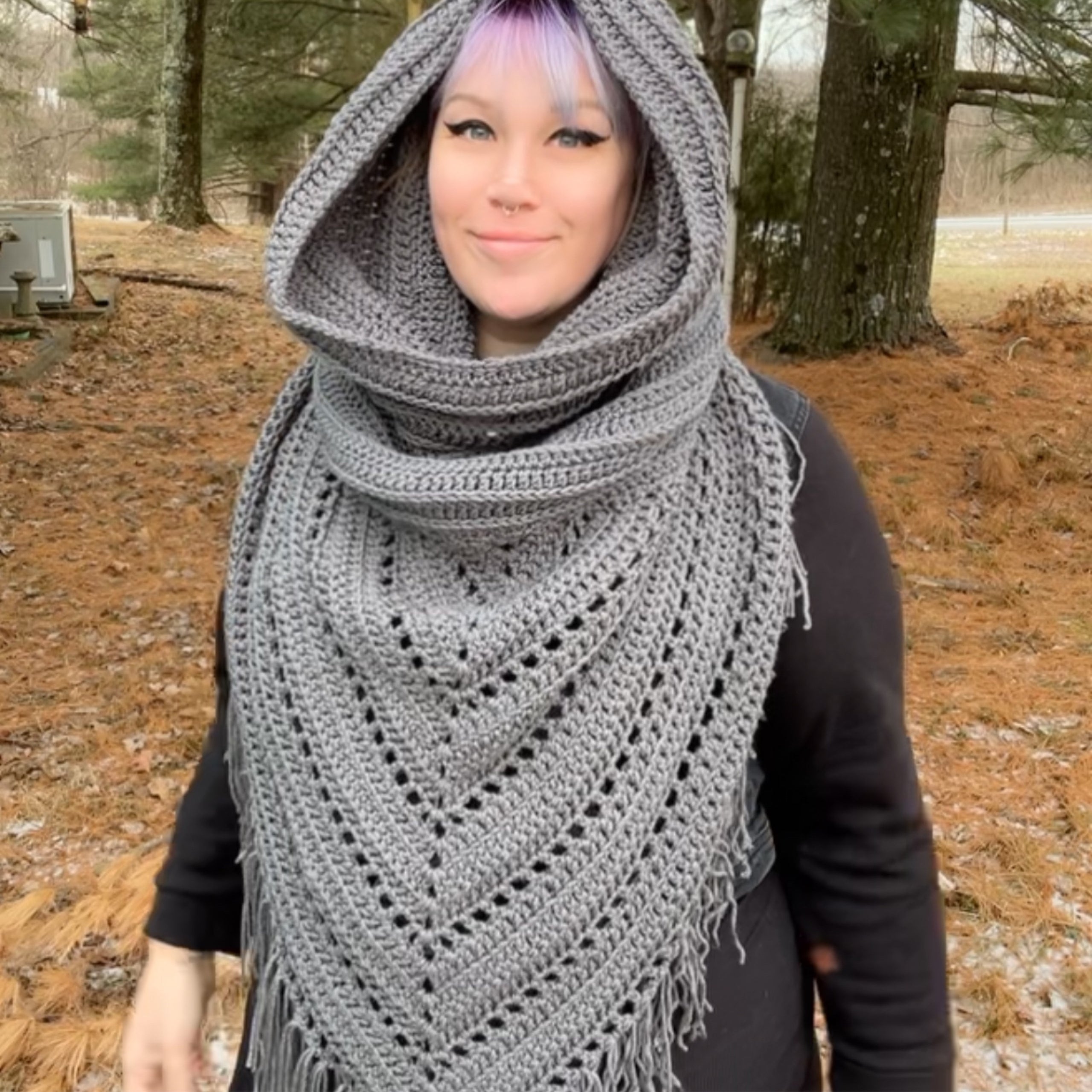 Yarn Wild Oleander Hooded Scarf Free Crochet Pattern Free Wild